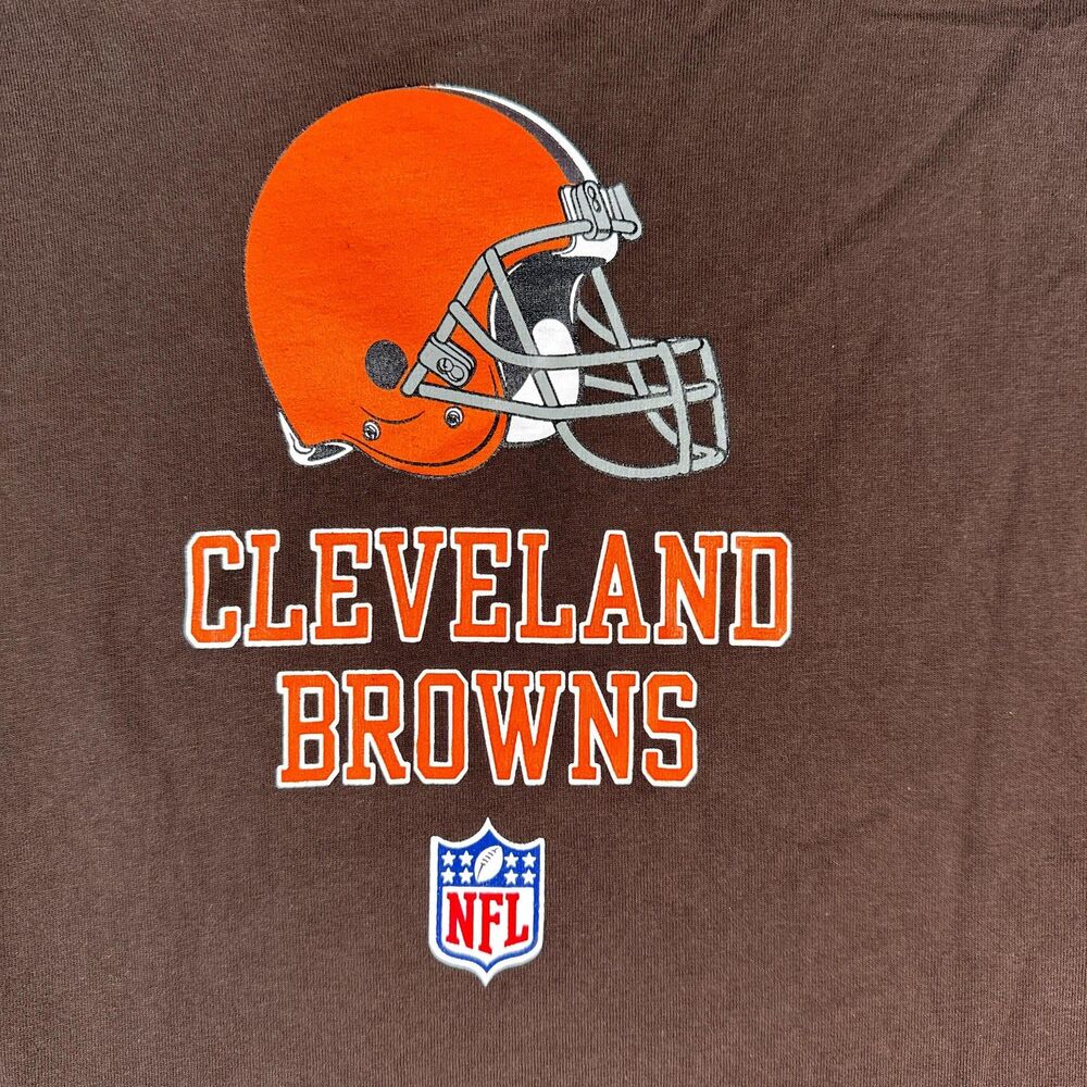 Cleveland Browns Shirt Youth XL NFL Football Long Sleeve Reebok Cotton Crew CLE - Picture 2 of 8